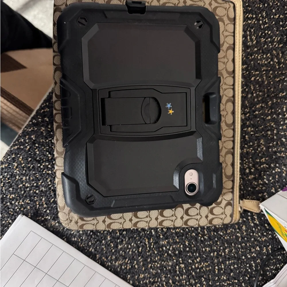 Coach Signature Brown and Tan tablet case